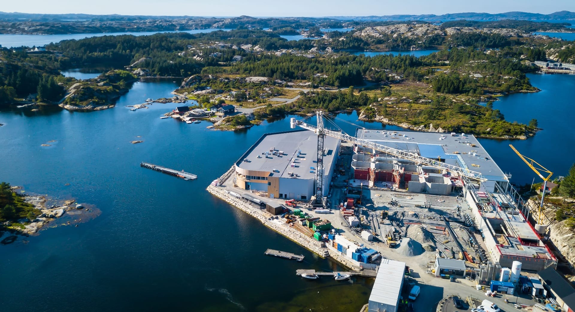 Aerial view of Lerøy Sjøtroll Kjærelva RAS facility