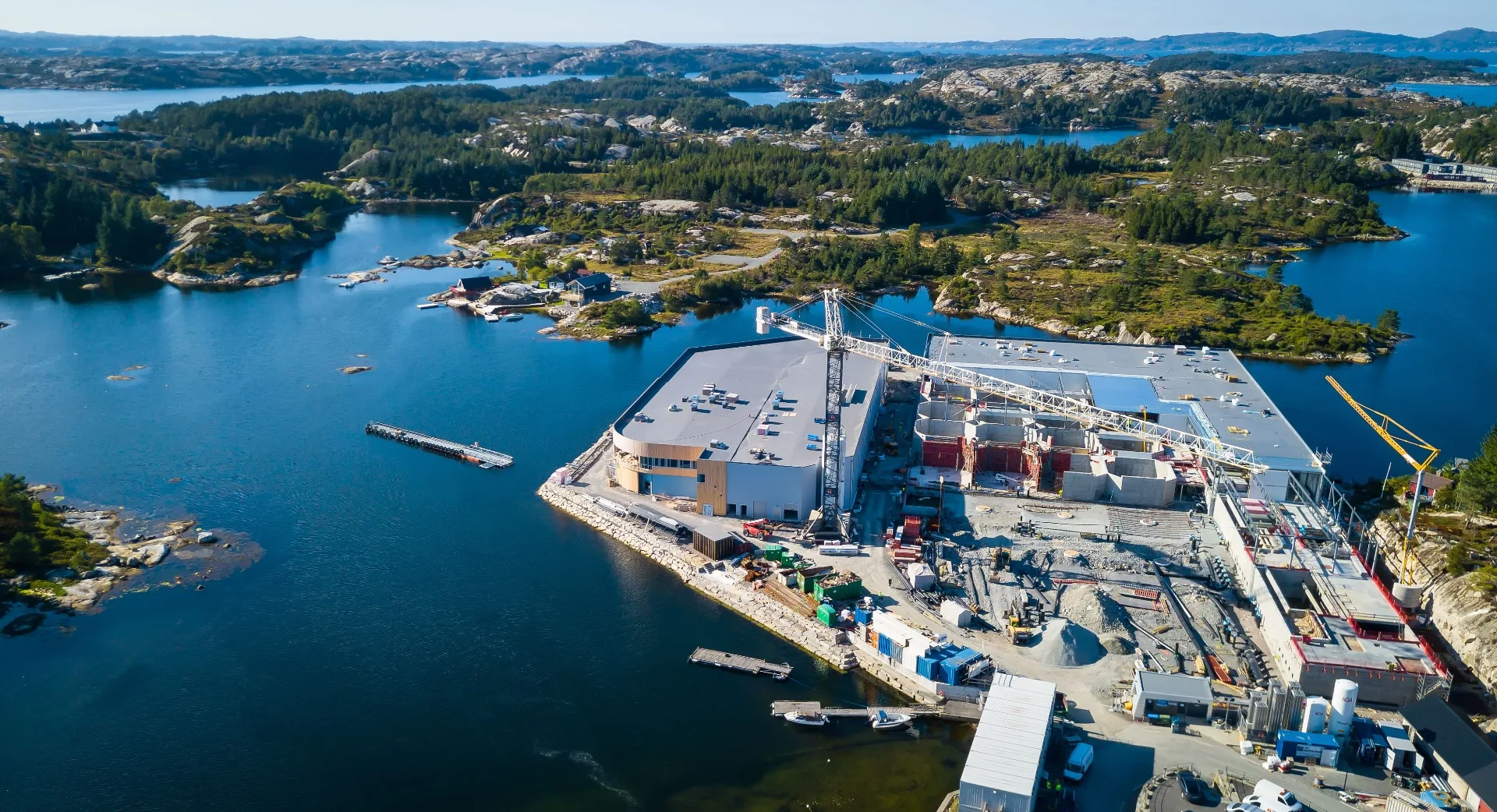 Aerial view of Lerøy Sjøtroll Kjærelva RAS facility