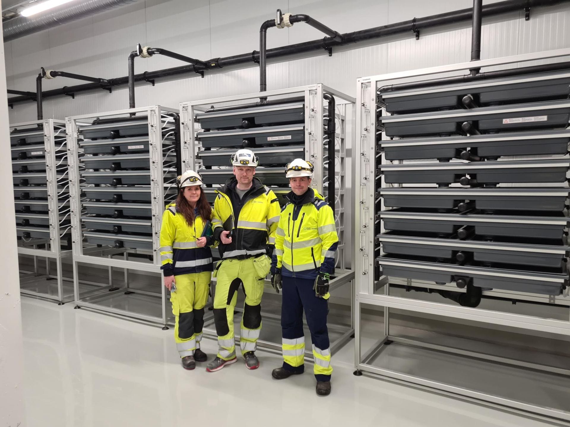 Pure Salmon Technology team at facility