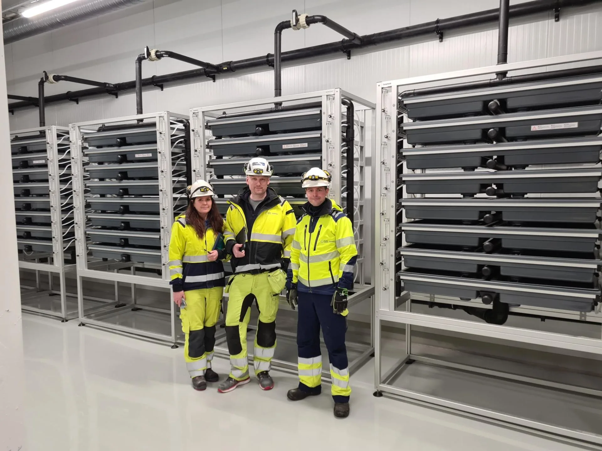 Pure Salmon Technology team at facility