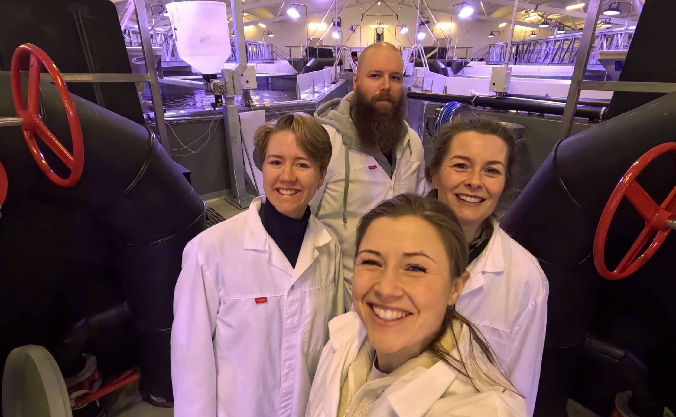 Pure Salmon Technology team at facility
